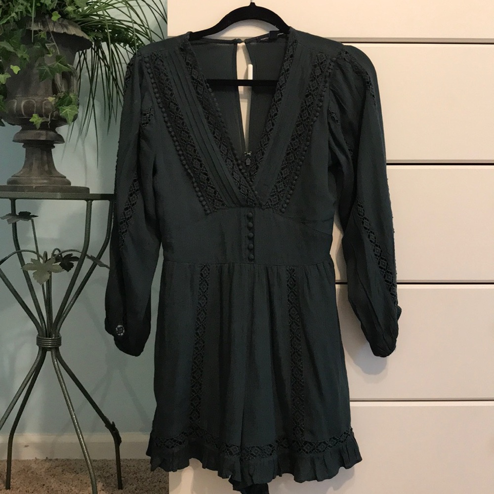 American Eagle XS Dark Green Romper